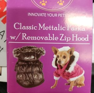 Dog Parka with Removable Zip Hood